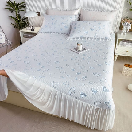 91家纺网 家纺一手货源 找家纺 （总）全季家居 花边凉豆豆床裙款凉席