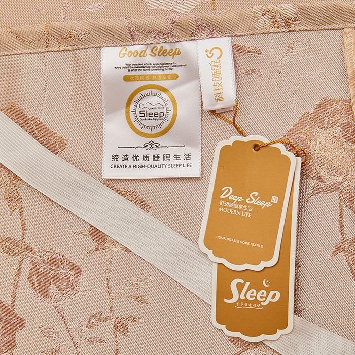 91家纺网 家纺一手货源 找家纺 罗艺轩 2024新款欧式色织大提花床裙凉席 寻微