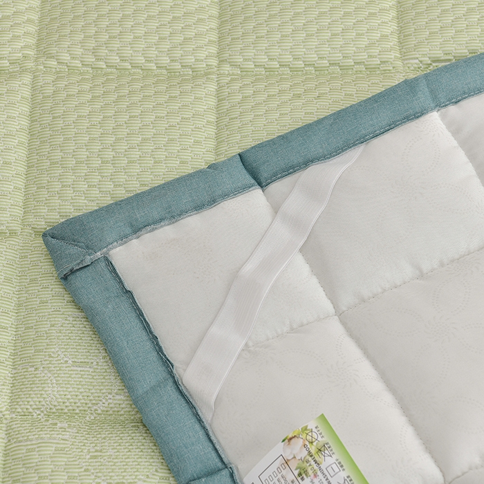 91家纺网 家纺一手货源 找家纺 富威堡家纺  2025高端凉感豆豆凉席款加棉加厚棉花床垫   尊贵绿