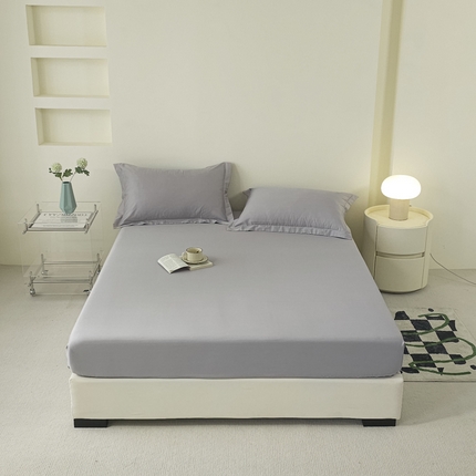 91家纺网 家纺一手货源 找家纺 （总）百寐  2024新款13372全棉纯色床笠枕套床垫保护套