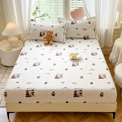 91家纺网 家纺一手货源 找家纺 （总）菲梵家纺 2025新款A类无荧光全棉老粗布单品床笠