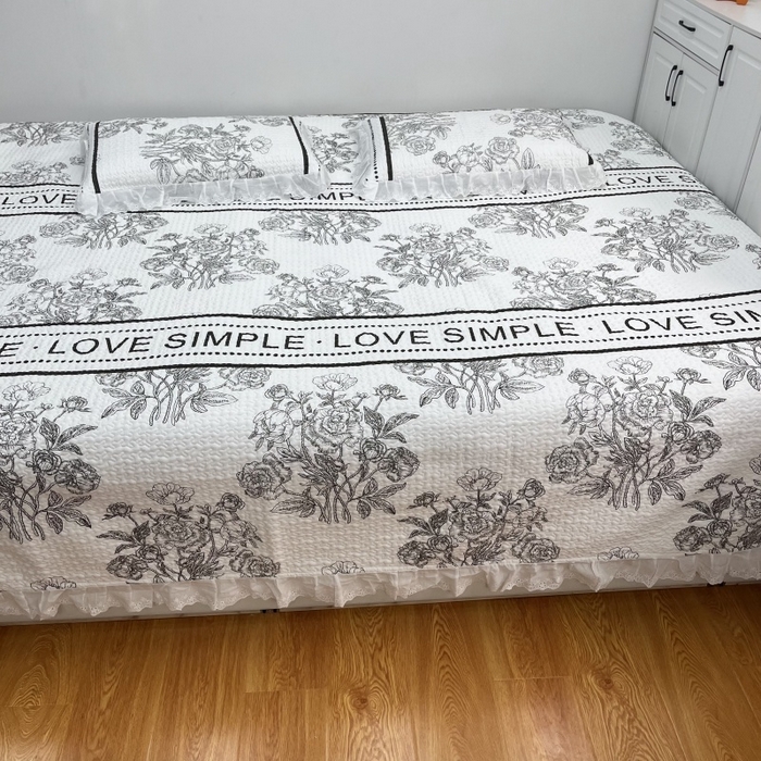 91家纺网 家纺一手货源 找家纺 暖居 2024新款支持定制纯棉榻榻米三件套单件被套农村大炕盖 晨暮间