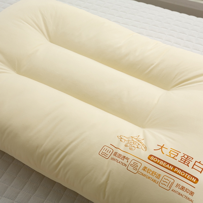 91家纺网 家纺一手货源 找家纺 （总）萌番宝 2024新款A类全棉大豆蛋白枕健康好眠 A类全棉大豆蛋白酒店枕分区枕