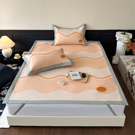 91家纺网 家纺一手货源 找家纺 （总）甜梦 2024新款母婴级7A抗菌养生冰藤席影棚1—平席款