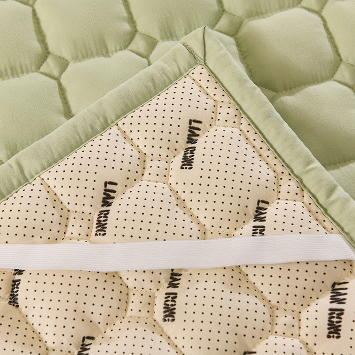 91家纺网 家纺一手货源 找家纺 恋绒家纺 2025升级款水洗棉床褥隔尿防水床垫隔尿垫护理垫床护罩垫子 防水款-烟豆青