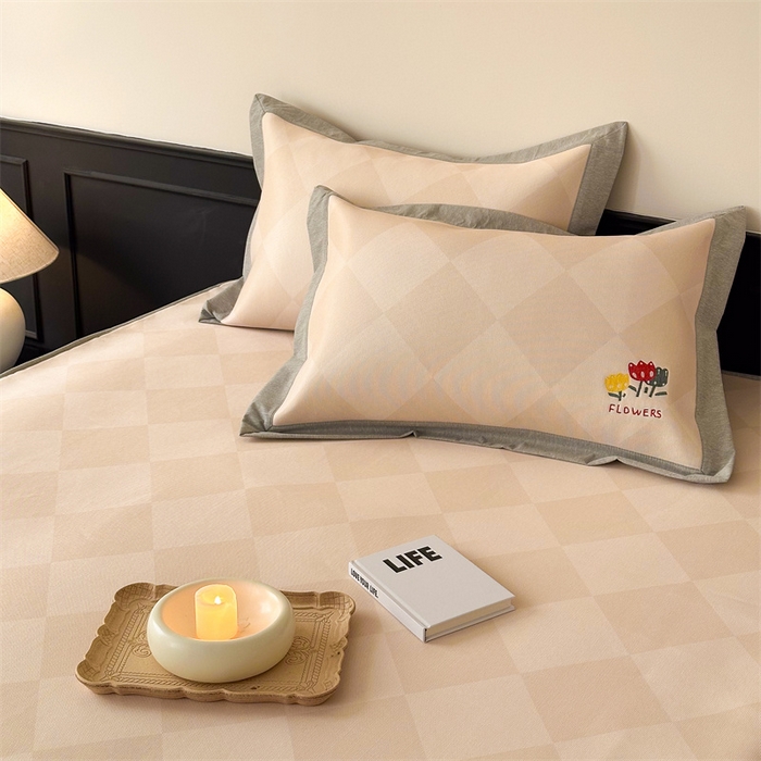 91家纺网 家纺一手货源 找家纺 甜梦 2024新款母婴级7A抗菌养生冰藤席影棚1—床笠款 菱格小花朵（床笠款）