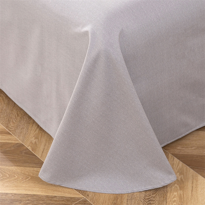 91家纺网 家纺一手货源 找家纺 金泰莱 2025新款全棉四件套长绒棉纯棉四件套纯色四件套 灰色