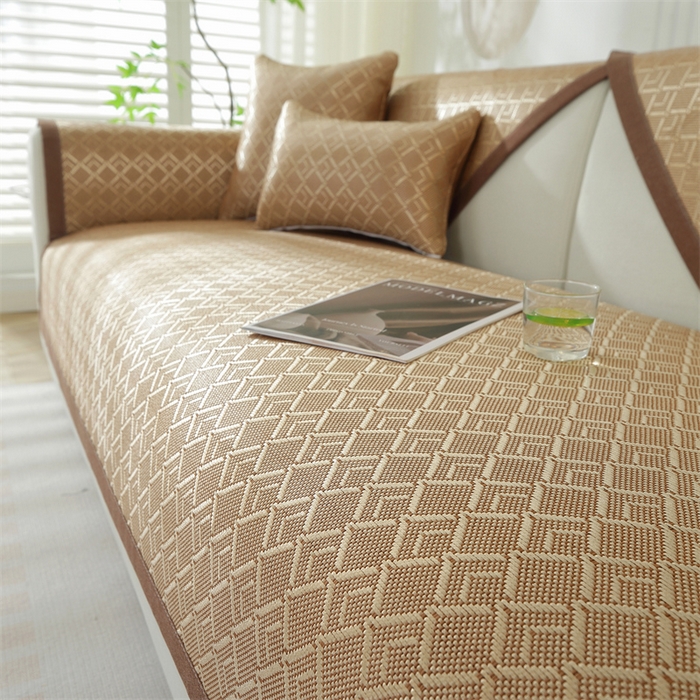 91家纺网 家纺一手货源 找家纺 共鸣沙发垫 新款夏季新款冰藤沙发垫 冰藤方格