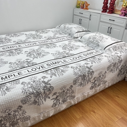 91家纺网 家纺一手货源 找家纺 暖居 2024新款支持定制纯棉榻榻米三件套单件被套农村大炕盖 晨暮间