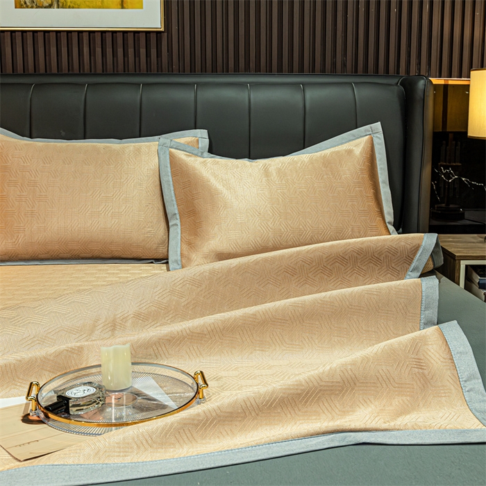 91家纺网 家纺一手货源 找家纺 共鸣沙发垫 新款简约冰丝凉感凉席 冰丝金