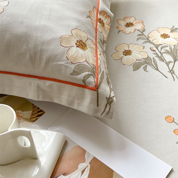 91家纺网 家纺一手货源 找家纺 菲梵家纺 2025新款A类无荧光全棉老粗布单品枕套 雅韵