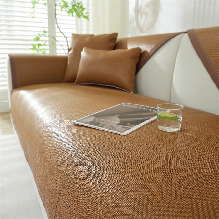 91家纺网 家纺一手货源 找家纺 共鸣沙发垫 新款夏季新款冰藤沙发垫 藤席斜纹