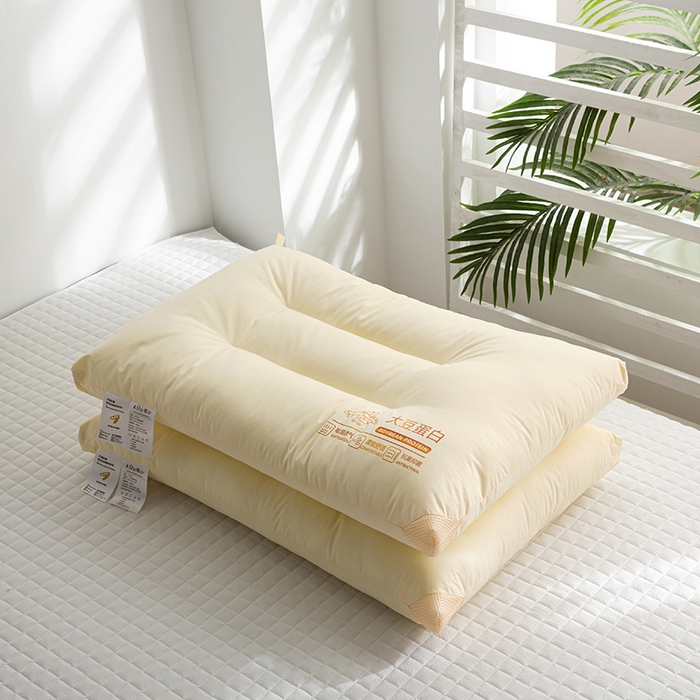 91家纺网 家纺一手货源 找家纺 （总）萌番宝 2024新款A类全棉大豆蛋白枕健康好眠 A类全棉大豆蛋白酒店枕分区枕