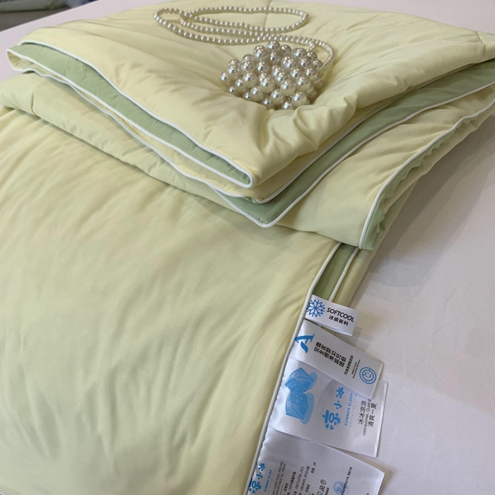 91家纺网 家纺一手货源 找家纺 奈萝家纺 2025新款A类凉感丝小凉皮夏被可机洗夏被新品空调被 百香果