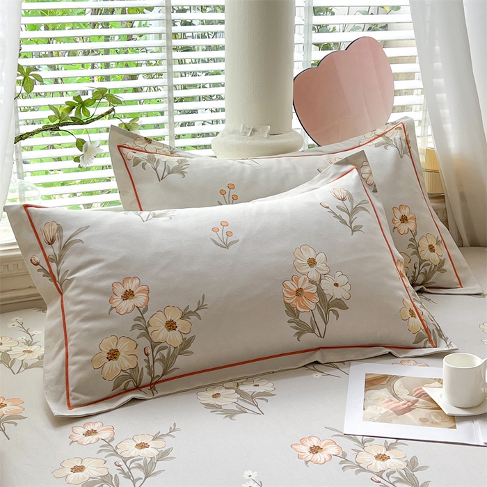 91家纺网 家纺一手货源 找家纺 菲梵家纺 2025新款A类无荧光全棉老粗布单品枕套 雅韵