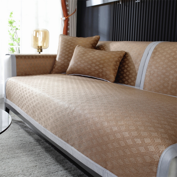 91家纺网 家纺一手货源 找家纺 共鸣沙发垫 新款夏季新款冰藤沙发垫 冰藤咖