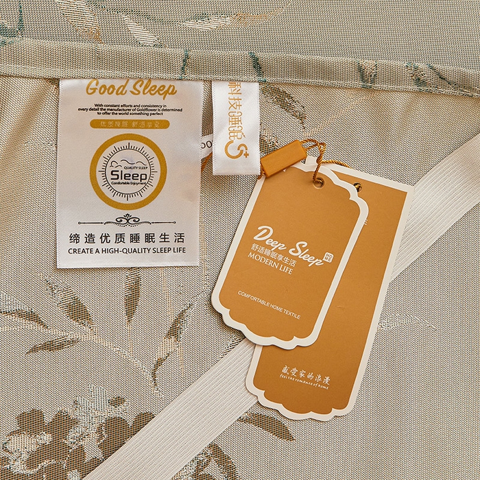 91家纺网 家纺一手货源 找家纺 罗艺轩 2024新款欧式色织大提花床裙凉席 婉沁