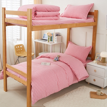 91家纺网 家纺一手货源 找家纺 （总）锦润家纺 2025新款色织水洗棉三件套学生三件套全棉三件套大礼包