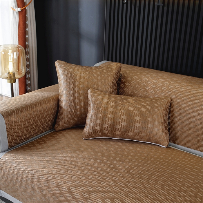 91家纺网 家纺一手货源 找家纺 共鸣沙发垫 新款夏季新款冰藤沙发垫 冰藤咖