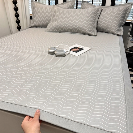 91家纺网 家纺一手货源 找家纺 （总）全季家居 无印线条简约系列PE凉感席