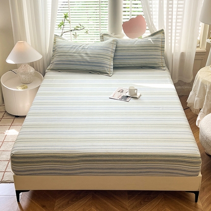 91家纺网 家纺一手货源 找家纺 （总）菲梵家纺 2025新款A类无荧光全棉老粗布单品床笠