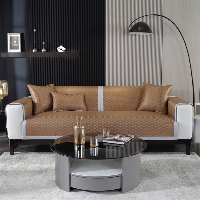 91家纺网 家纺一手货源 找家纺 共鸣沙发垫 新款夏季新款冰藤沙发垫 冰藤咖