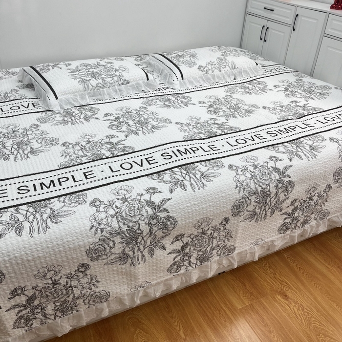 91家纺网 家纺一手货源 找家纺 暖居 2024新款支持定制纯棉榻榻米三件套单件被套农村大炕盖 晨暮间