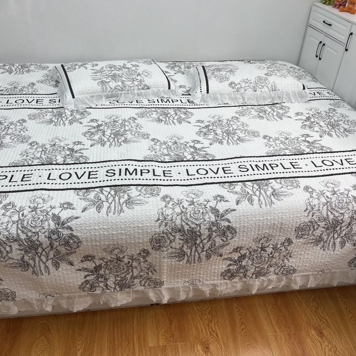 91家纺网 家纺一手货源 找家纺 暖居 2024新款支持定制纯棉榻榻米三件套单件被套农村大炕盖 晨暮间