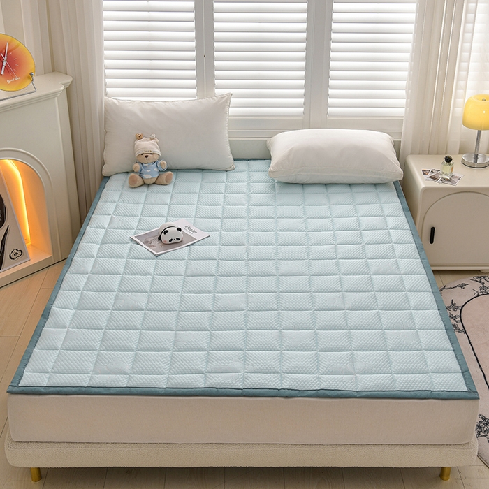 91家纺网 家纺一手货源 找家纺 （总）富威堡家纺  2025高端凉感豆豆凉席款加棉加厚棉花床垫  