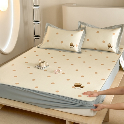 91家纺网 家纺一手货源 找家纺 （总）甜梦 2025新款母婴级7A抗菌养生冰藤席影棚2—床笠款