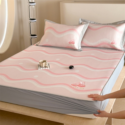 91家纺网 家纺一手货源 找家纺 （总）甜梦 2025新款母婴级7A抗菌养生冰藤席影棚2—床笠款