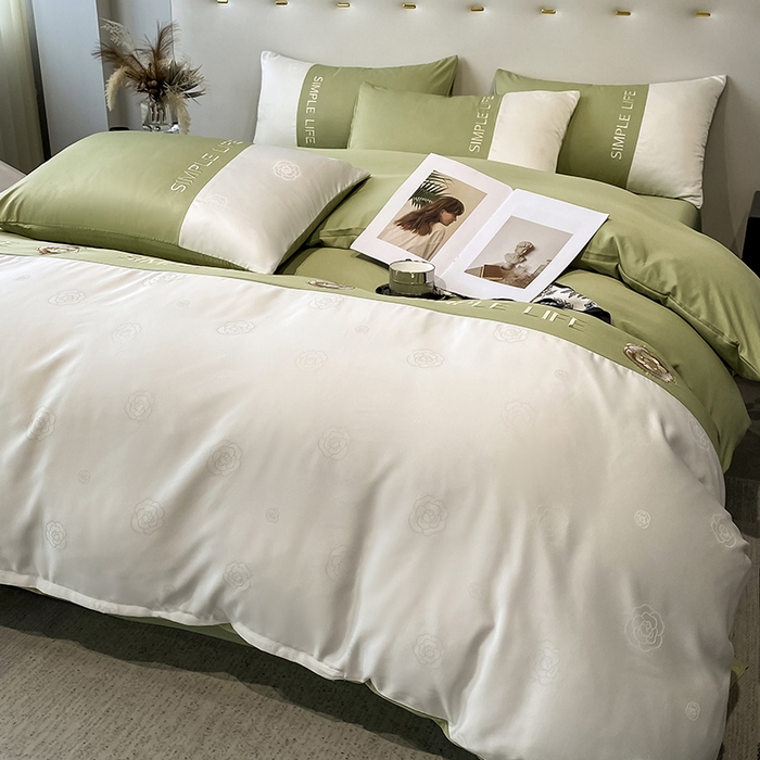 91家纺网 家纺一手货源 找家纺 （总）澳梵 新款水洗真丝刺绣四件套【卢浮之夜】