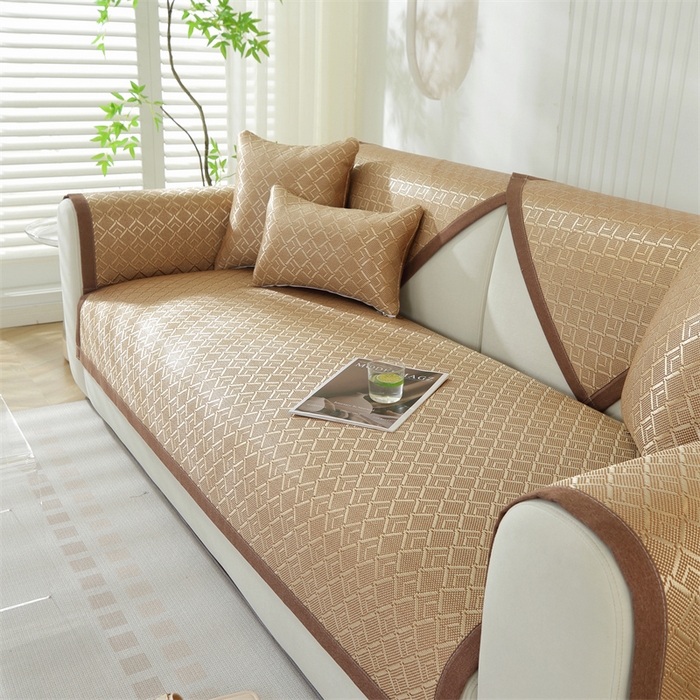 91家纺网 家纺一手货源 找家纺 共鸣沙发垫 新款夏季新款冰藤沙发垫 冰藤方格