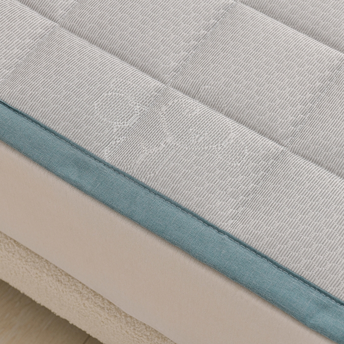 91家纺网 家纺一手货源 找家纺 富威堡家纺  2025高端凉感豆豆凉席款加棉加厚棉花床垫   尊贵灰