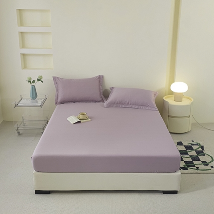 91家纺网 家纺一手货源 找家纺 （总）百寐  2024新款13372全棉纯色床笠枕套床垫保护套