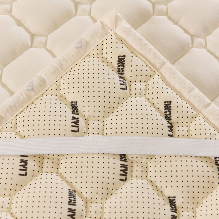 91家纺网 家纺一手货源 找家纺 恋绒家纺 2025升级款水洗棉床褥隔尿防水床垫隔尿垫护理垫床护罩垫子 防水款-奶油色