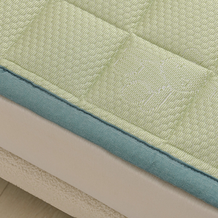 91家纺网 家纺一手货源 找家纺 富威堡家纺  2025高端凉感豆豆凉席款加棉加厚棉花床垫   尊贵绿