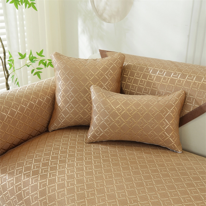 91家纺网 家纺一手货源 找家纺 共鸣沙发垫 新款夏季新款冰藤沙发垫 冰藤方格