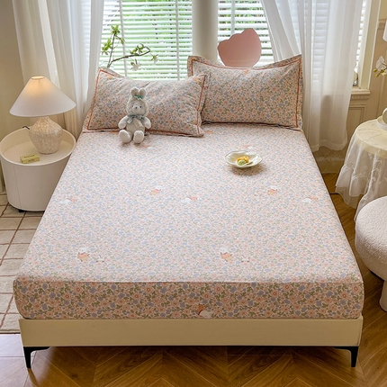 91家纺网 家纺一手货源 找家纺 （总）菲梵家纺 2025新款A类无荧光全棉老粗布单品床笠