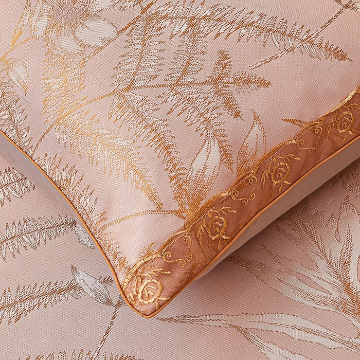 91家纺网 家纺一手货源 找家纺 罗艺轩 2024新款欧式色织大提花床裙凉席 春语