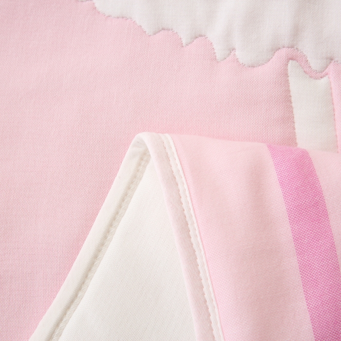 91家纺网 家纺一手货源 找家纺 朴尔家纺-毛巾被 2024年全棉十层纱布加厚儿童盖被毛巾被 爱跳舞的姑娘粉