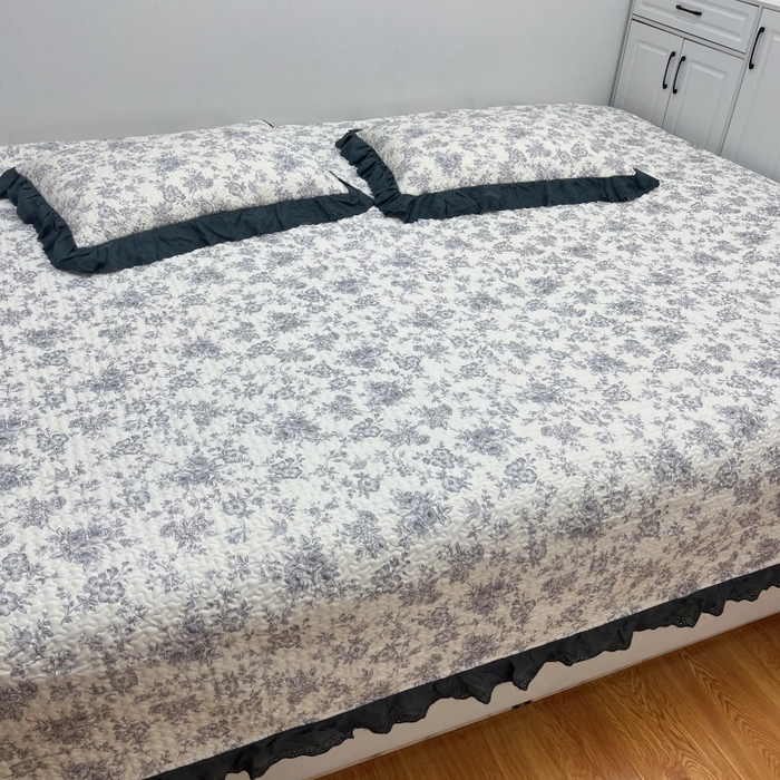 91家纺网 家纺一手货源 找家纺 暖居 2024新款支持定制纯棉榻榻米三件套单件被套农村大炕盖 白山茶