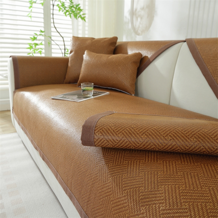 91家纺网 家纺一手货源 找家纺 共鸣沙发垫 新款夏季新款冰藤沙发垫 藤席斜纹