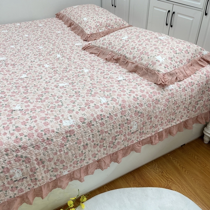 91家纺网 家纺一手货源 找家纺 暖居 2024新款支持定制纯棉榻榻米三件套单件被套农村大炕盖 爱情故事