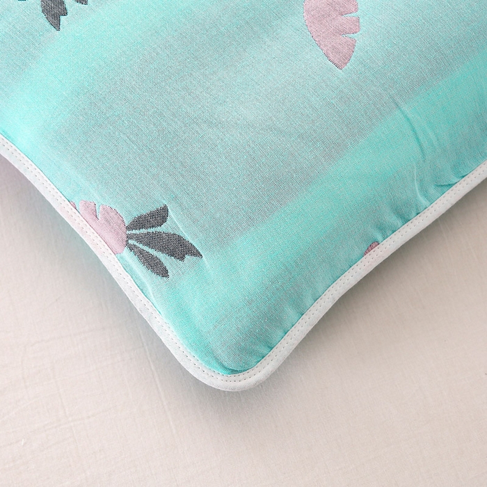 91家纺网 家纺一手货源 找家纺 朴尔家纺-毛巾被 2024新款全棉卡通六层纱布儿童枕套 多彩胡萝卜兰