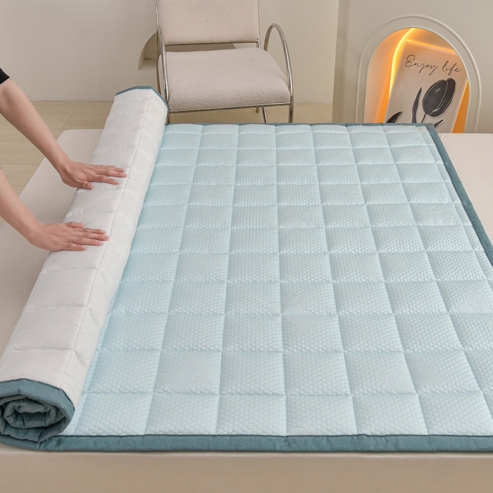 91家纺网 家纺一手货源 找家纺 （总）富威堡家纺  2025高端凉感豆豆凉席款加棉加厚棉花床垫  