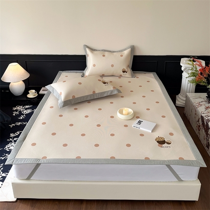 91家纺网 家纺一手货源 找家纺 甜梦 2024新款母婴级7A抗菌养生冰藤席影棚1—平席款 小橡子-平席款