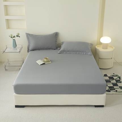 91家纺网 家纺一手货源 找家纺 （总）百寐  2024新款13372全棉纯色床笠枕套床垫保护套