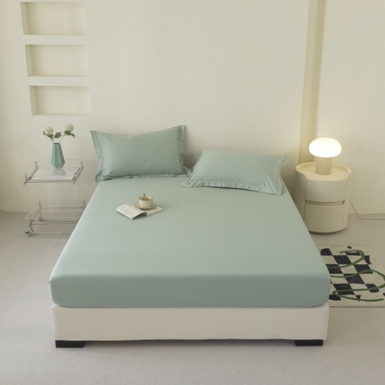 91家纺网 家纺一手货源 找家纺 （总）百寐  2024新款13372全棉纯色床笠枕套床垫保护套