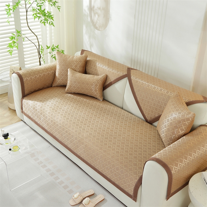 91家纺网 家纺一手货源 找家纺 共鸣沙发垫 新款夏季新款冰藤沙发垫 冰藤方格